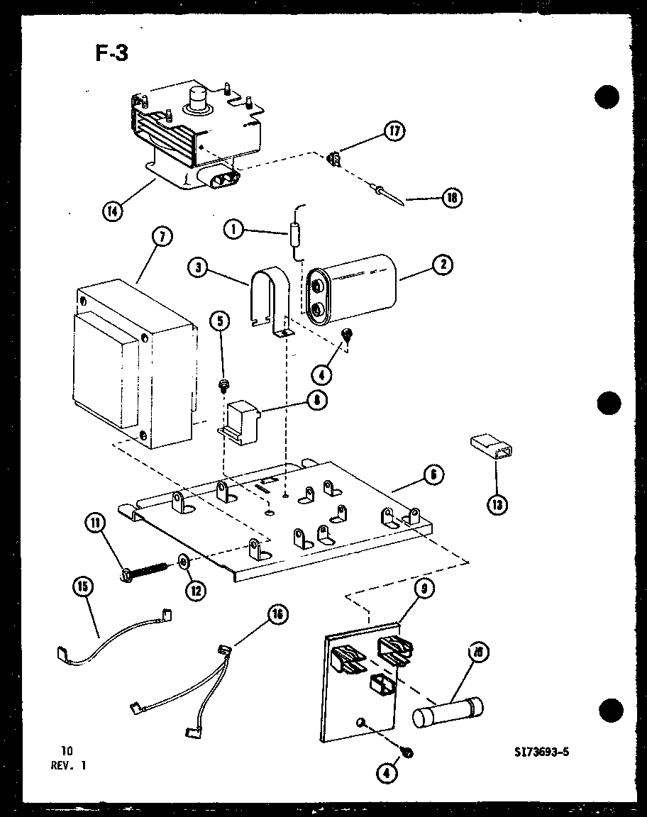 Amana RRL-8TC/P75532-1M magnetron/transformer diagram