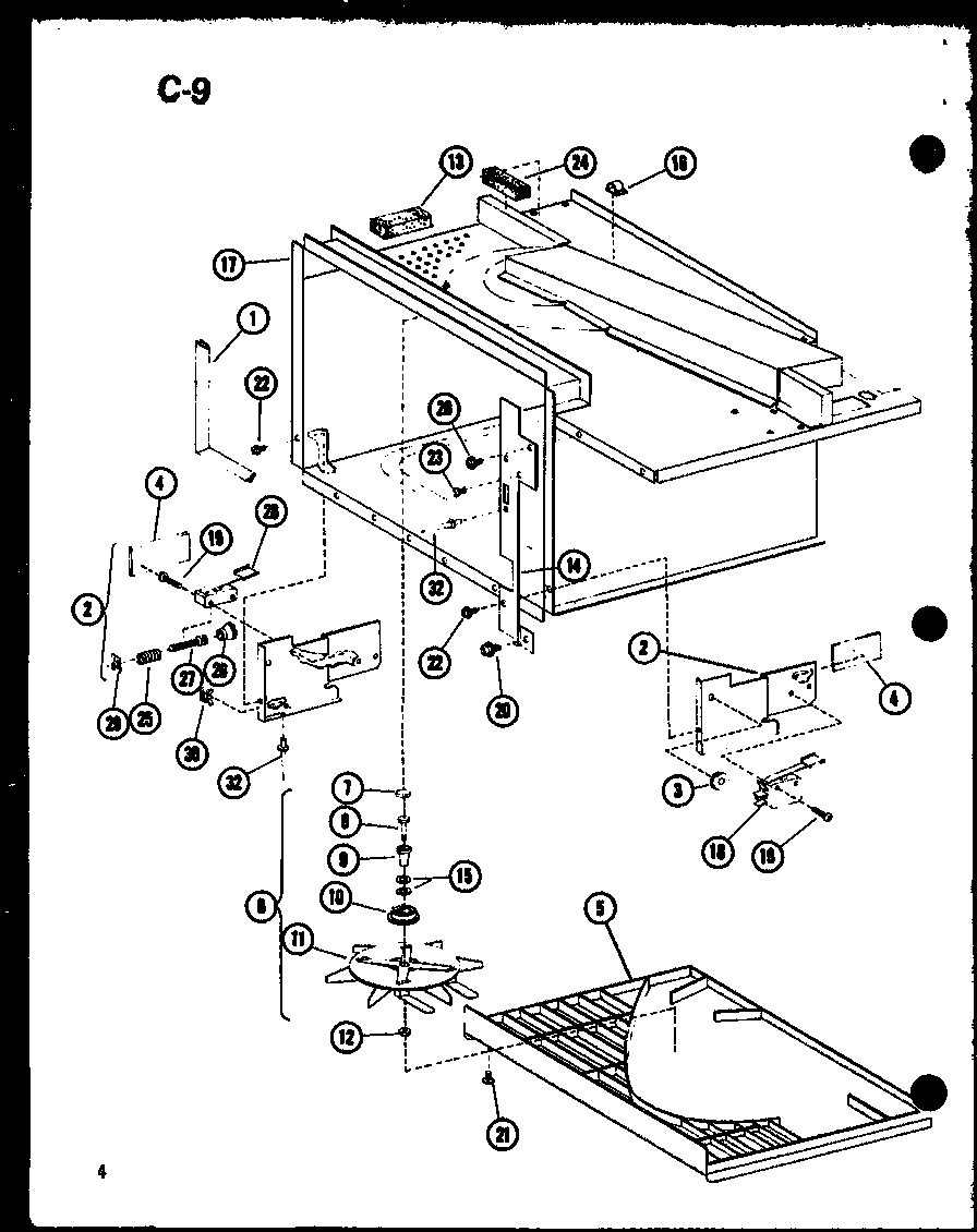 Amana RRL-10C/P75534-1M antenna/hardware diagram