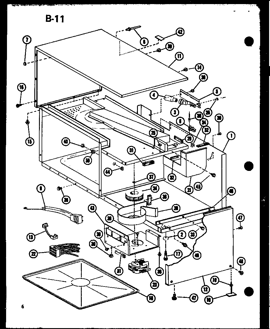 Amana RR-1000/P75414-3M cabinet parts diagram