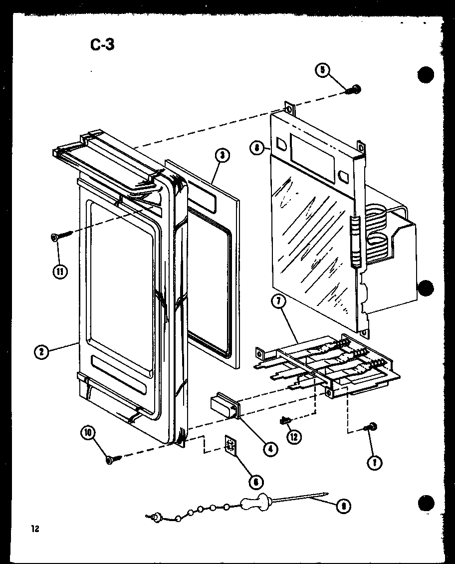 Amana RR-1000/P75414-3M control panel diagram