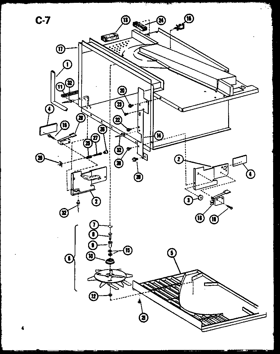 Amana RRL-10TD/P75594-3M antenna/hardware diagram