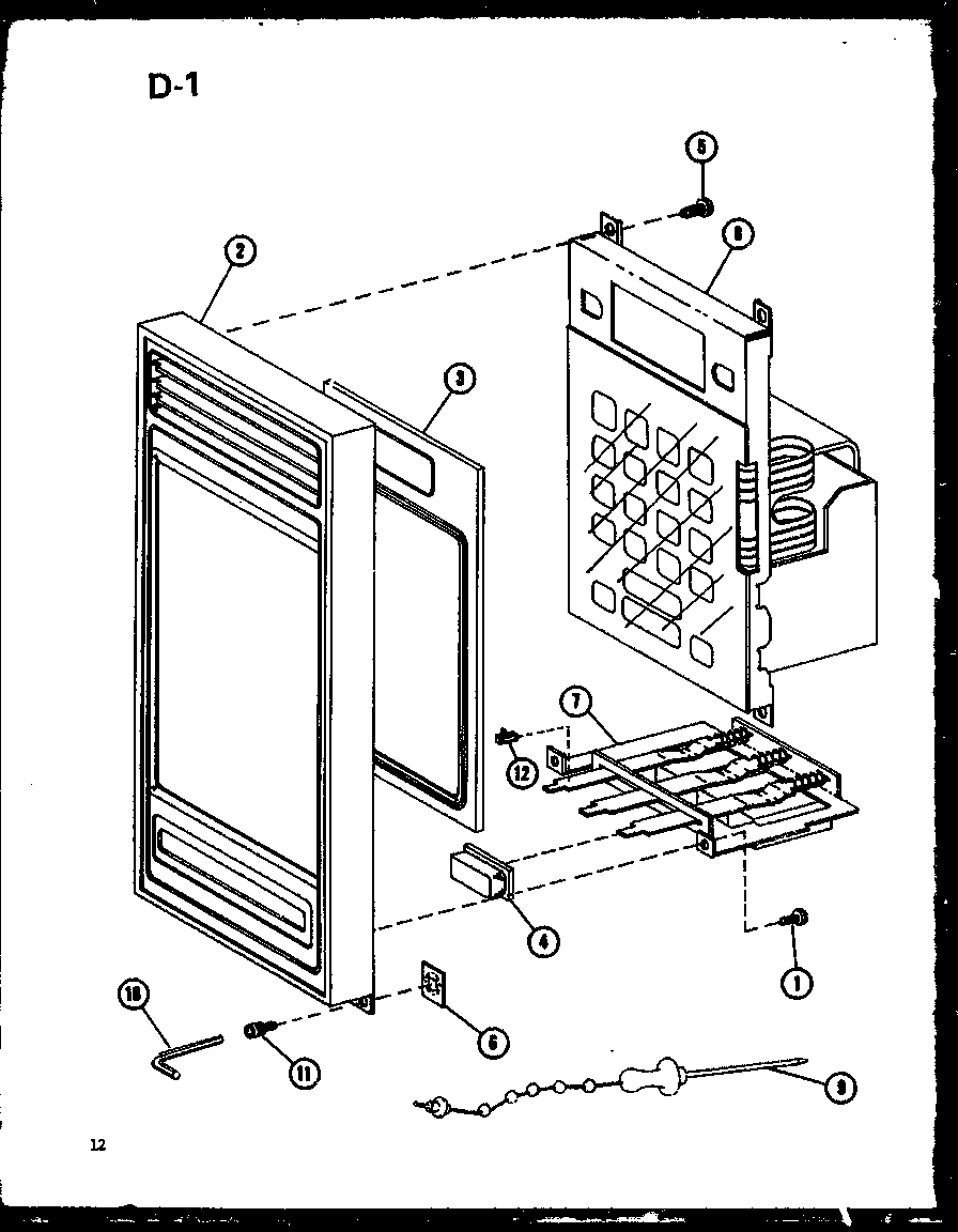 Amana RRL-10TD/P75594-3M control panel diagram