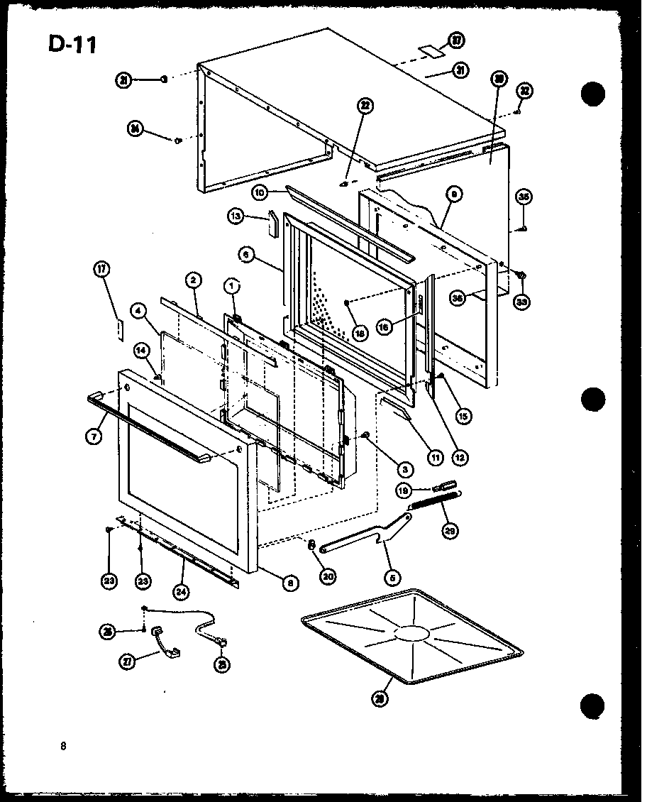 Amana RL-3/P75589-6M outer cabinet diagram