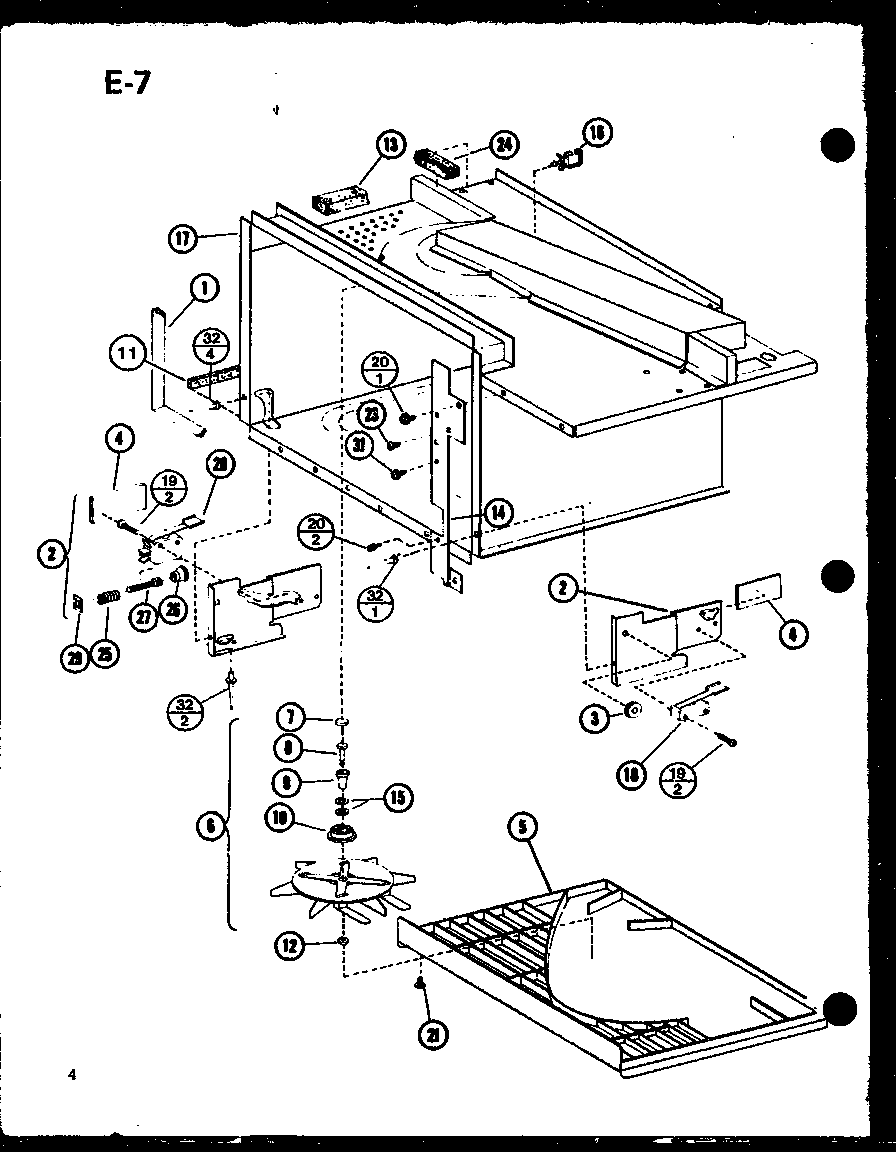 Amana RRL-5D/P75590-7M antenna/hardware diagram