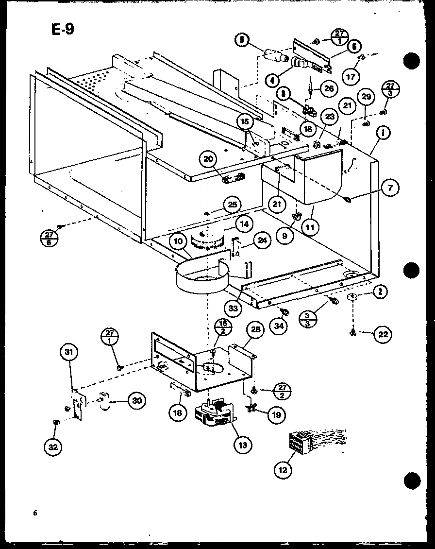 Amana RRL-5D/P75590-7M blower/wiring harness diagram