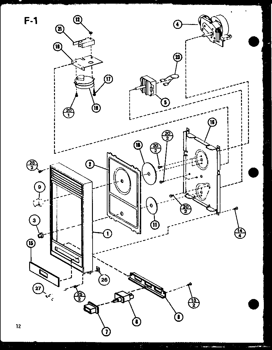 Amana RRL-5D/P75590-7M control panel diagram