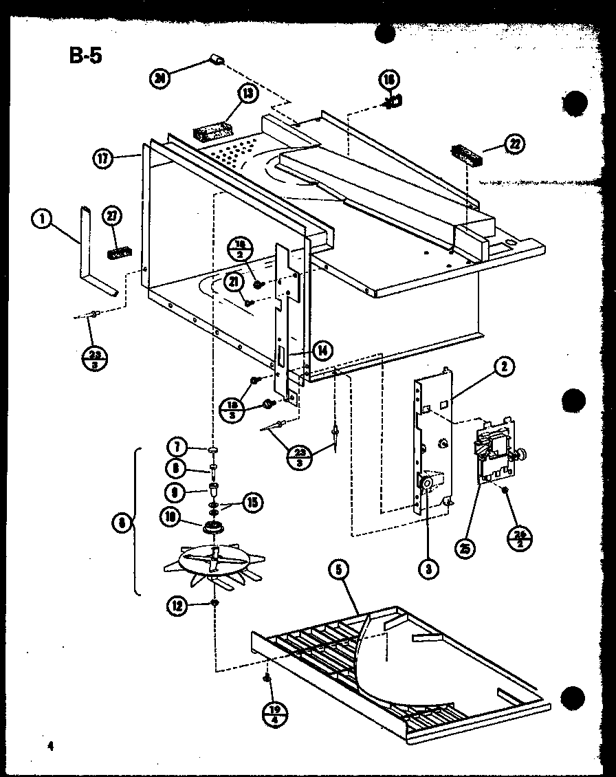Amana RR-810/P75592-4M antenna/hardware diagram