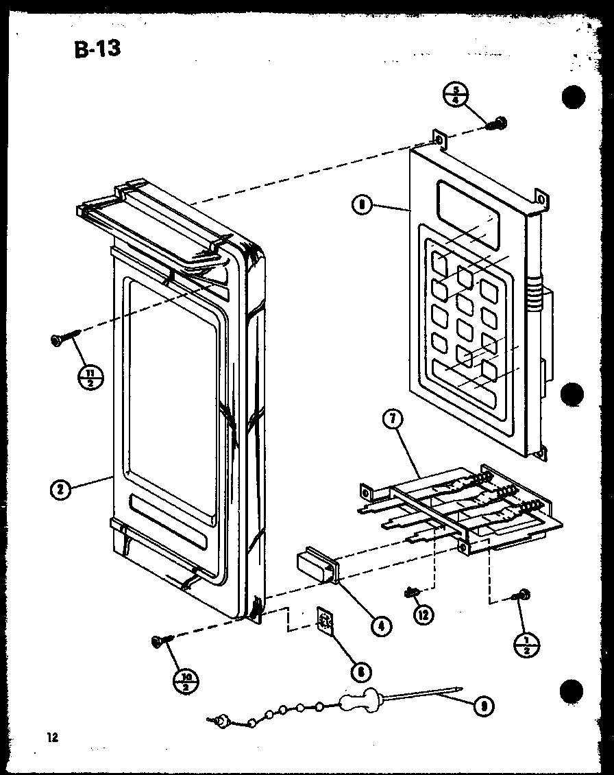Amana RR-810/P75592-4M control panel diagram