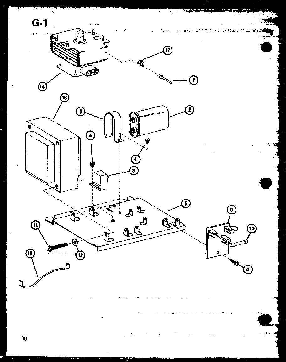 Amana RRL-8XA-P76438-4M transformer/capacitor diagram