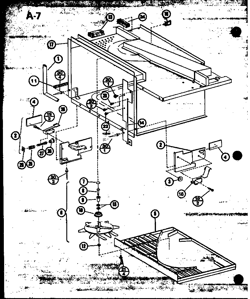 Amana RL6-5ET/P76251-2M antenna assembly diagram