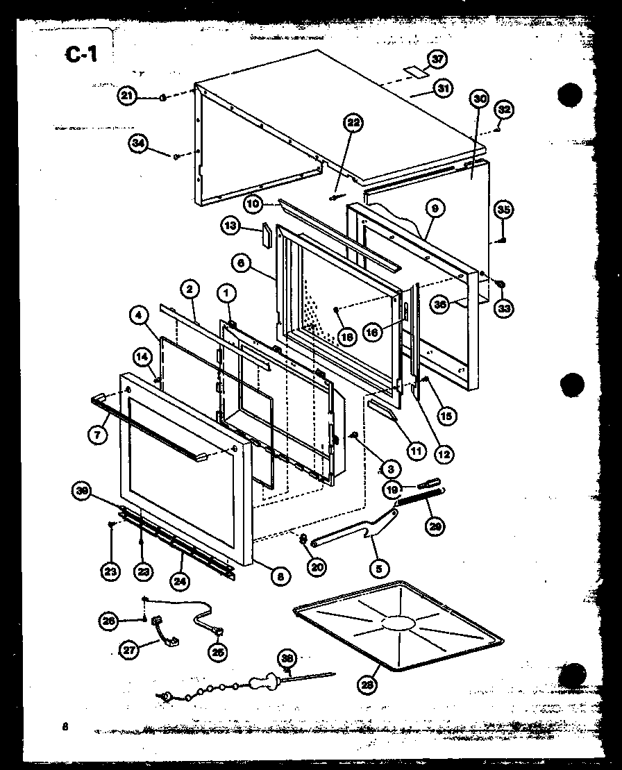 Amana RL6-10/P76382-1M door diagram