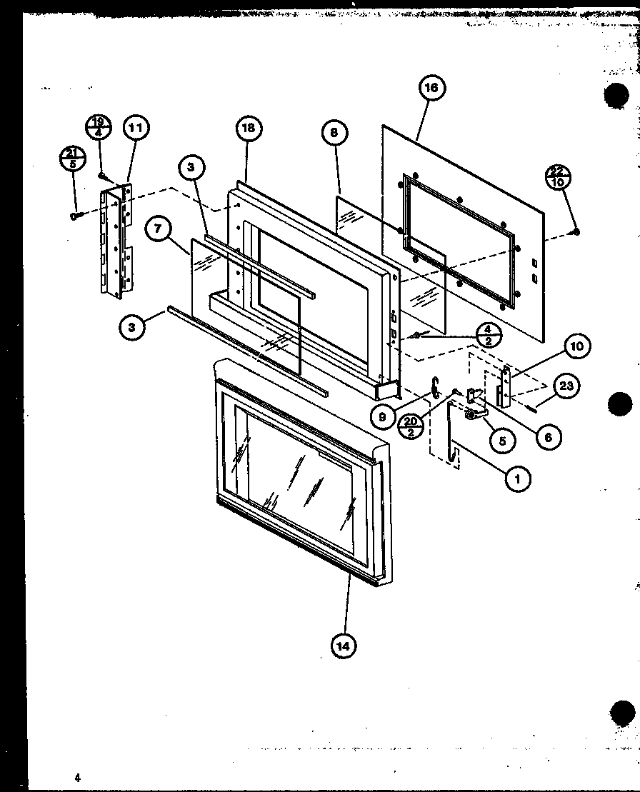 Amana CRS30/P77075-5M door diagram