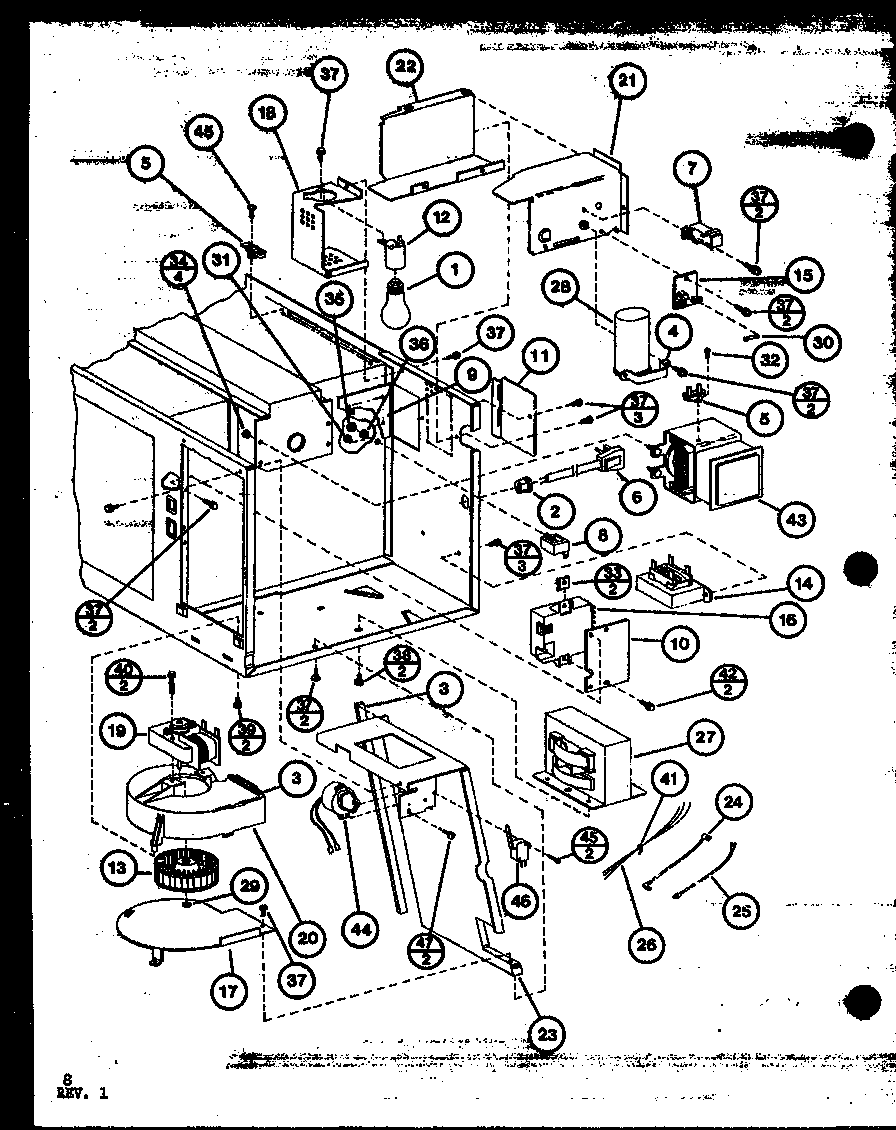 Amana RS10/P76695-9M blower/transformer diagram