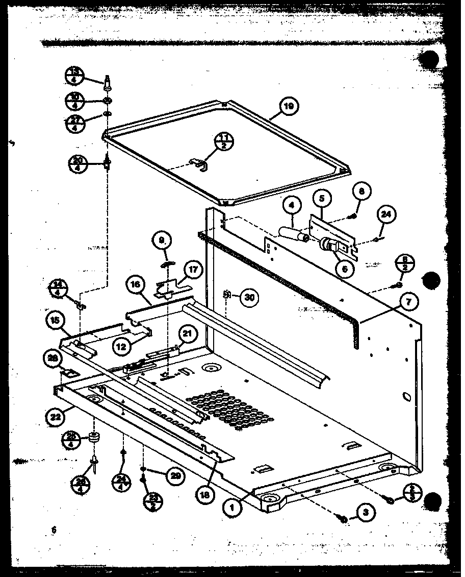 Amana RR-1225/P76333-2M outer case/light diagram