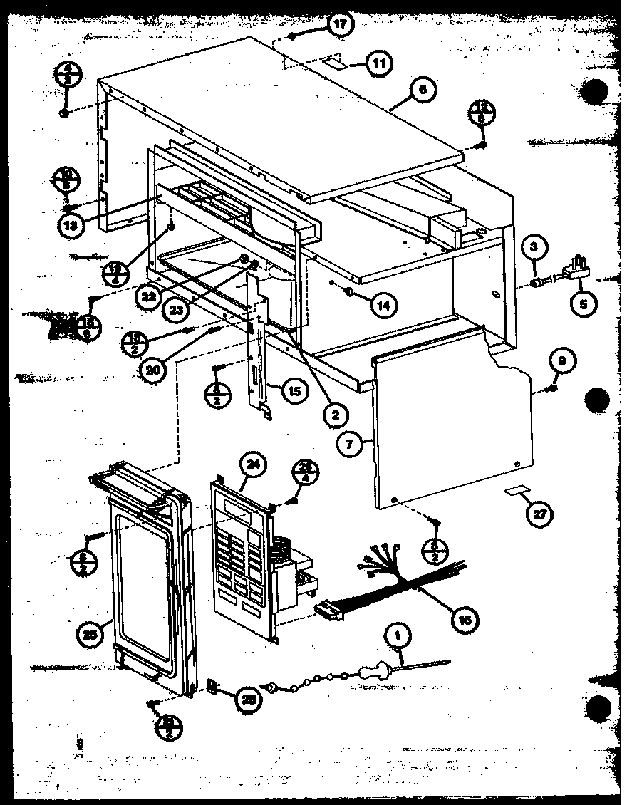 Amana RR-1225/P76333-2M timer/wire harness diagram