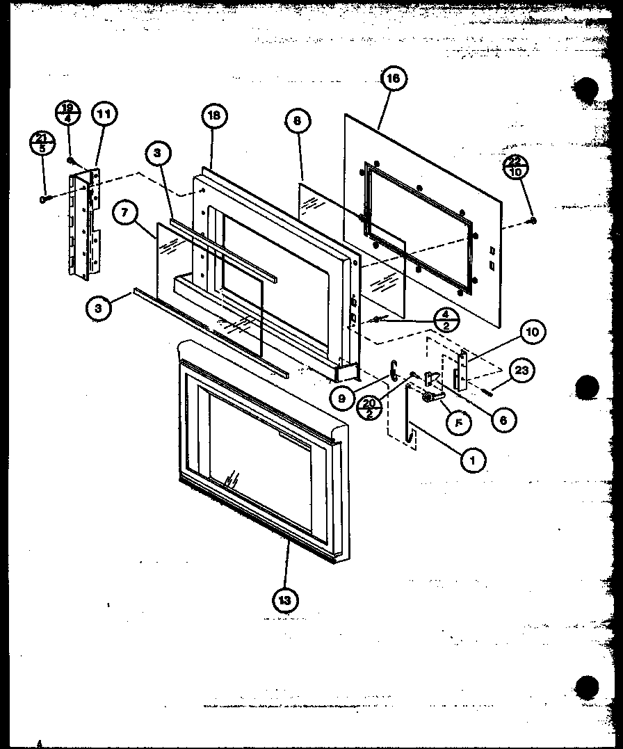 Amana WM615/P7733204M door diagram