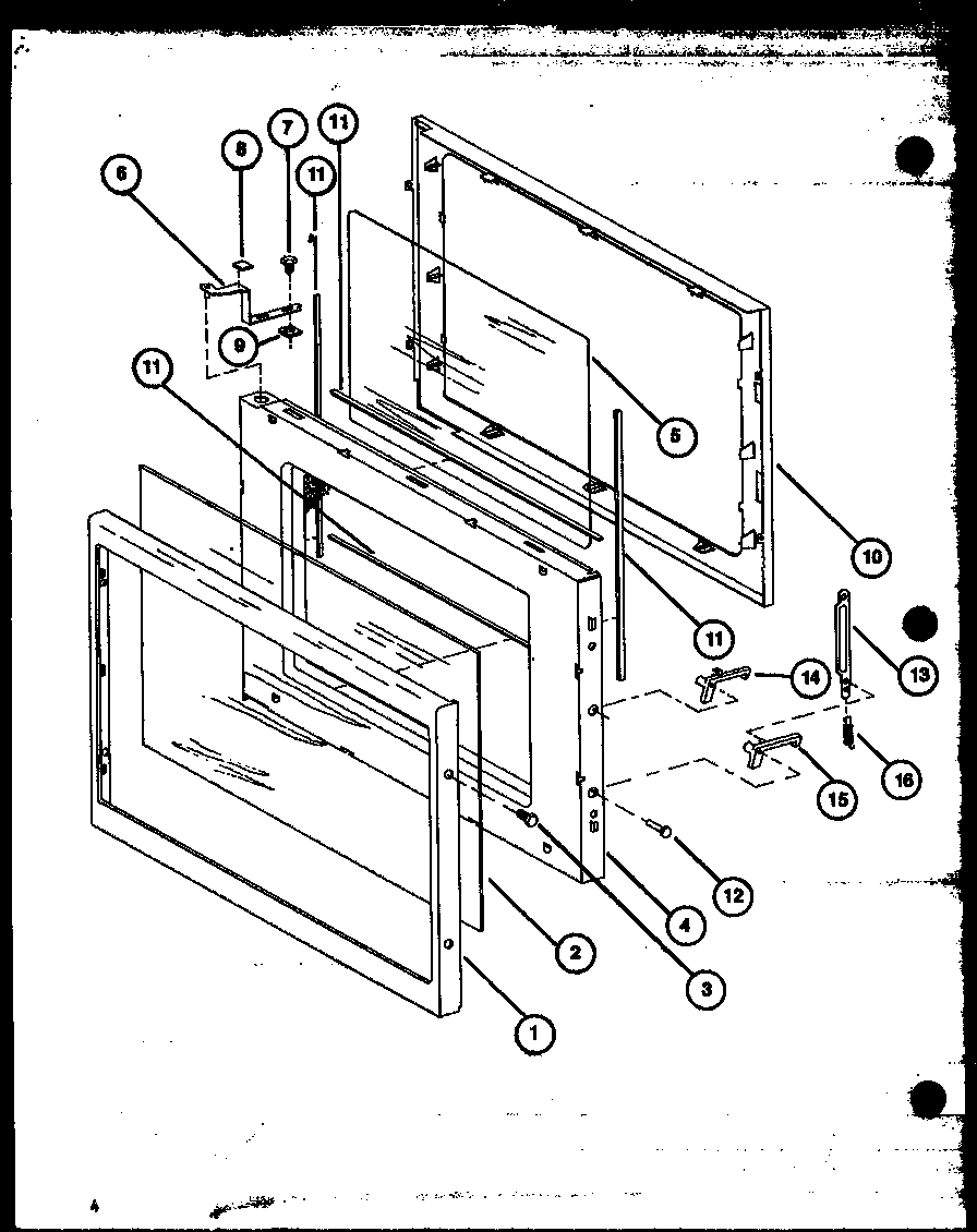 Amana ML451T/P7680404M door diagram