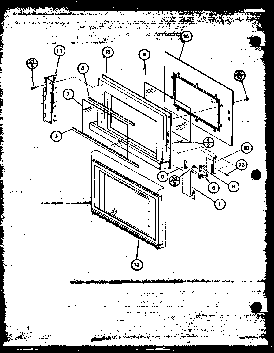 Amana MW41/P7733214M door diagram