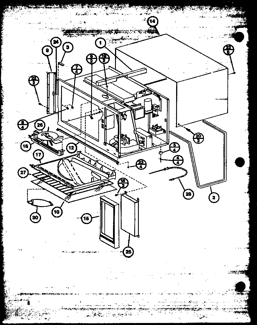 Amana MW41/P7733214M timer/antenna diagram