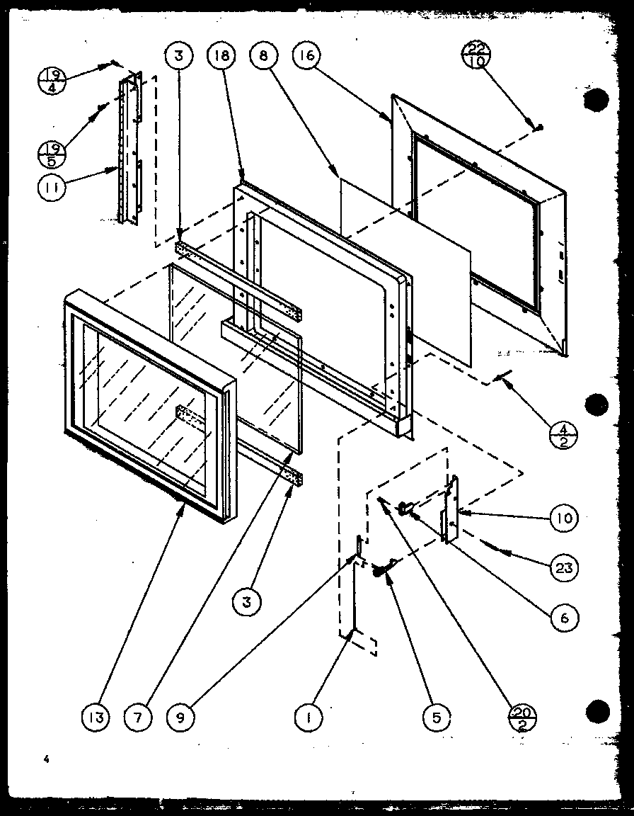 Amana R350P/P7766522M door diagram