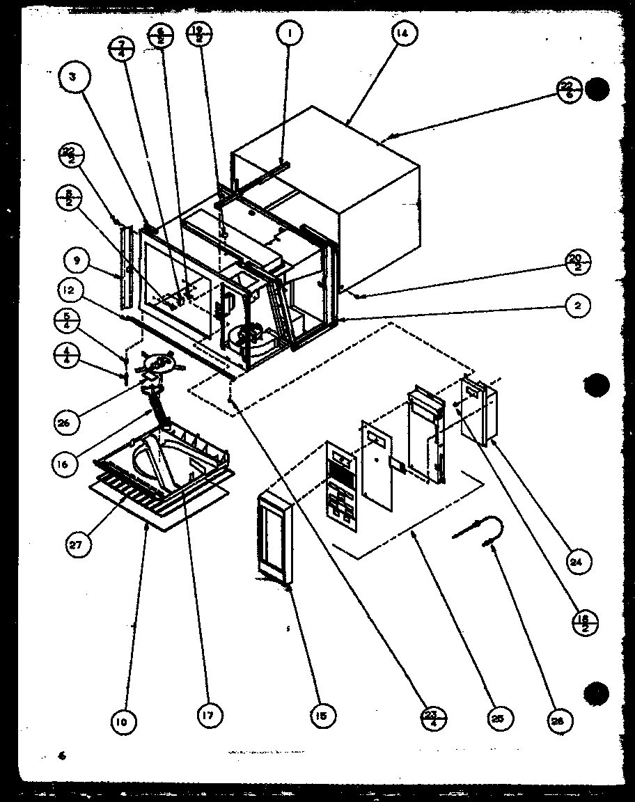 Amana MW72/P7766539M antenna/timer diagram