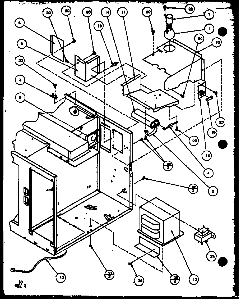 Amana MW72/P7766539M capacitor/transformer diagram