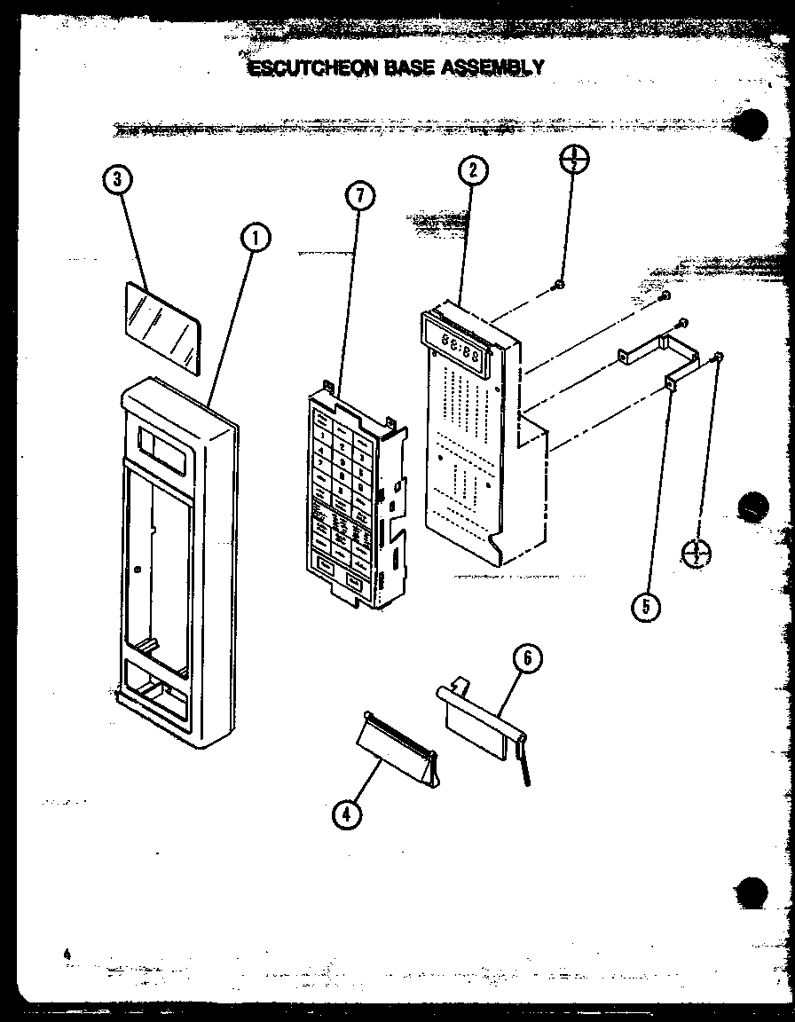 Amana RMC700/P7800001M pescutcheon base assembly (rmc700/p7800001m) (rmc720/p7800002m) (crmc720/p7800003m) diagram