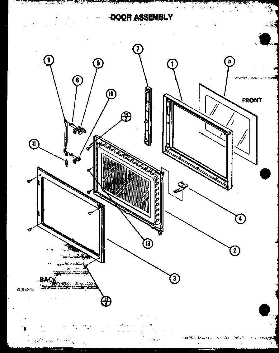 Amana RMC700/P7800001M door assembly (rmc700/p7800001m) (rmc720/p7800002m) (crmc720/p7800003m) diagram