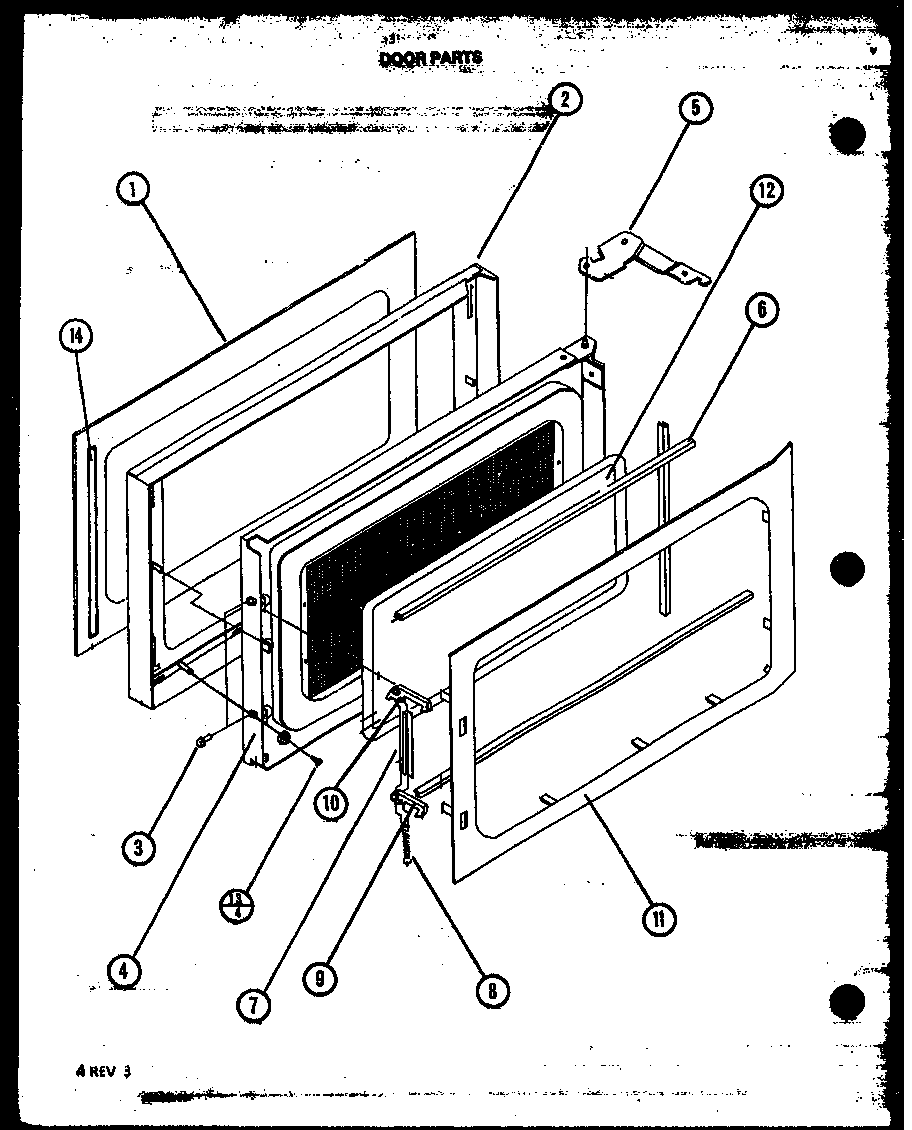Amana M86P/P7814402M door parts diagram