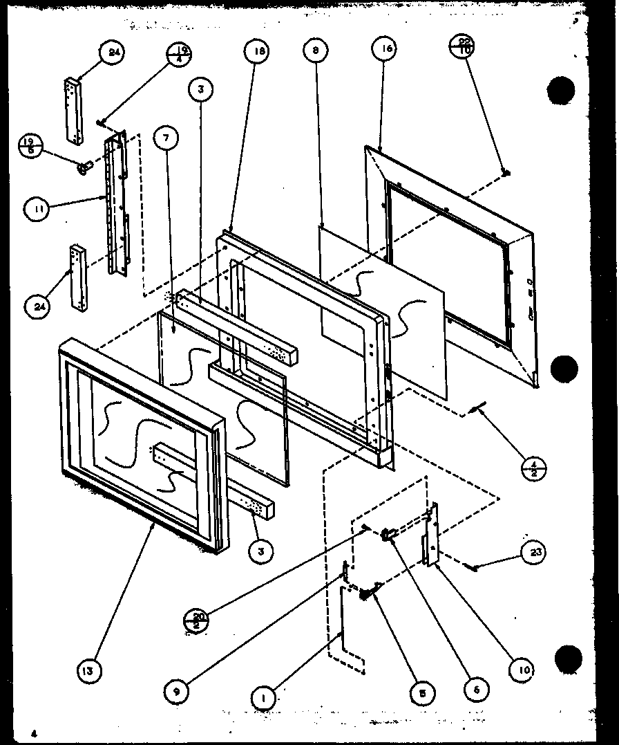 Amana R341P/P1104406M door diagram