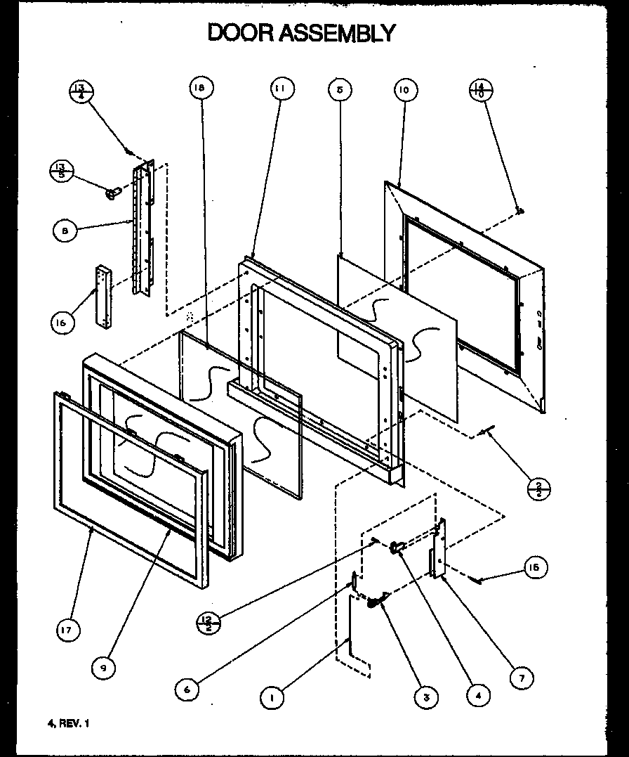 Amana RL322T/P1110208M door assembly diagram