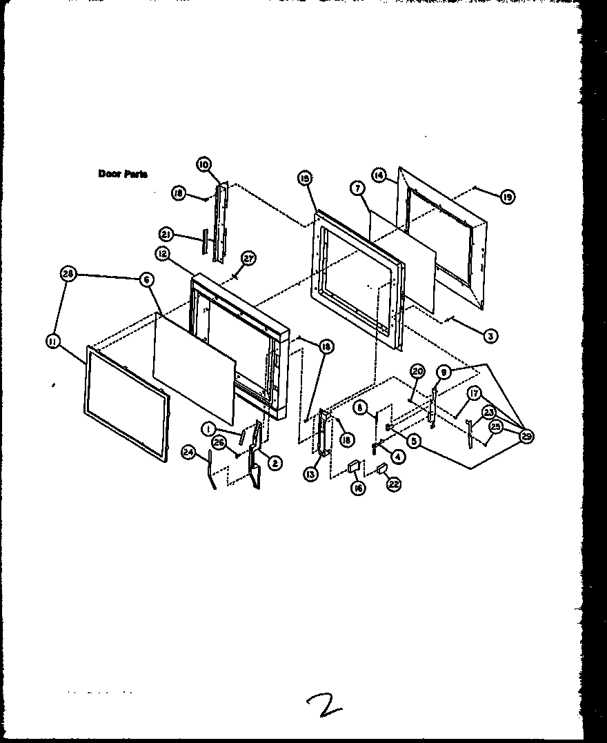 Caloric MPS229-10/P1110303M door parts diagram
