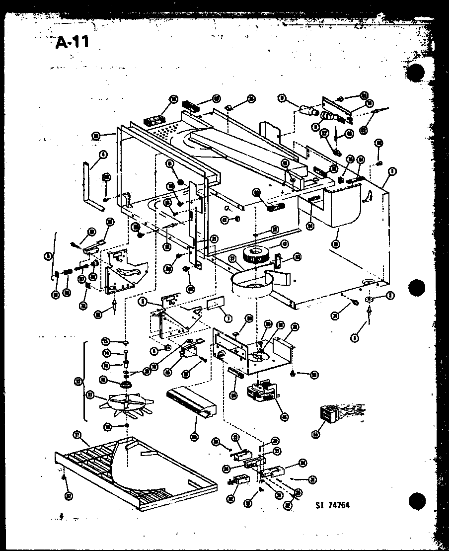 Amana RR-10A/P74750-2M antenna assembly diagram