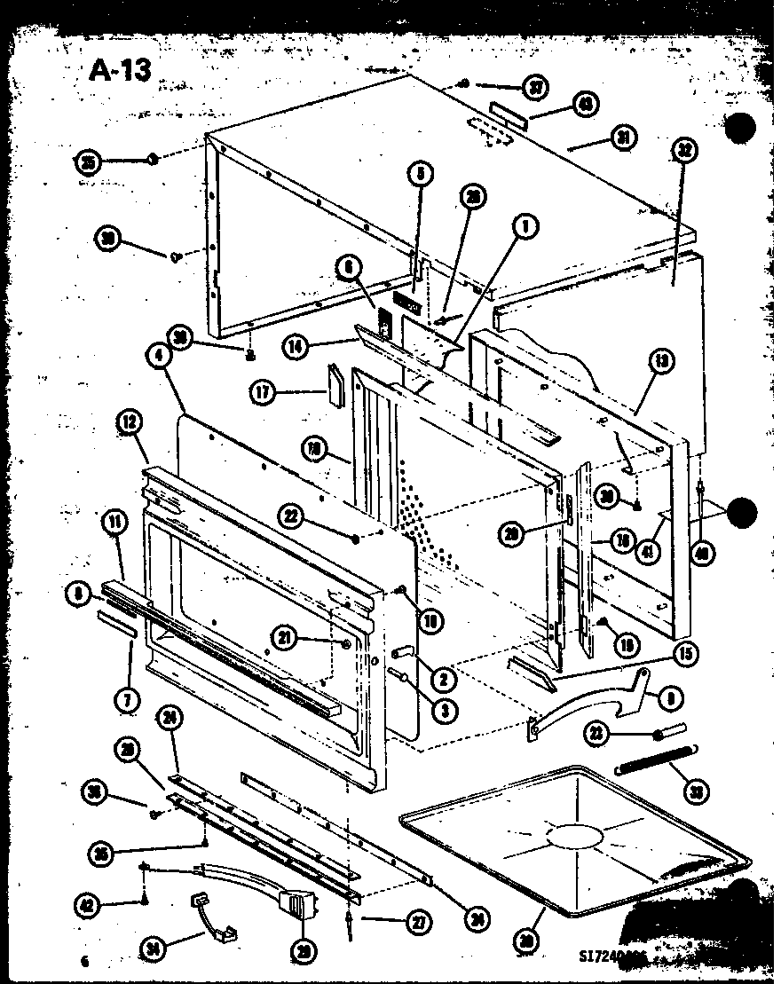 Amana RR-10A/P74750-2M outer cabinet diagram