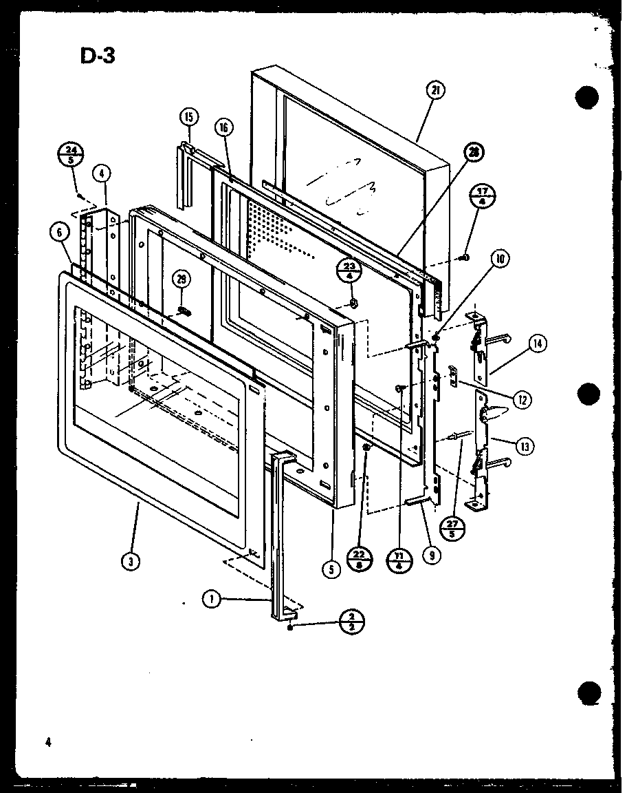 Amana MVH-9T/P75409-5M door diagram