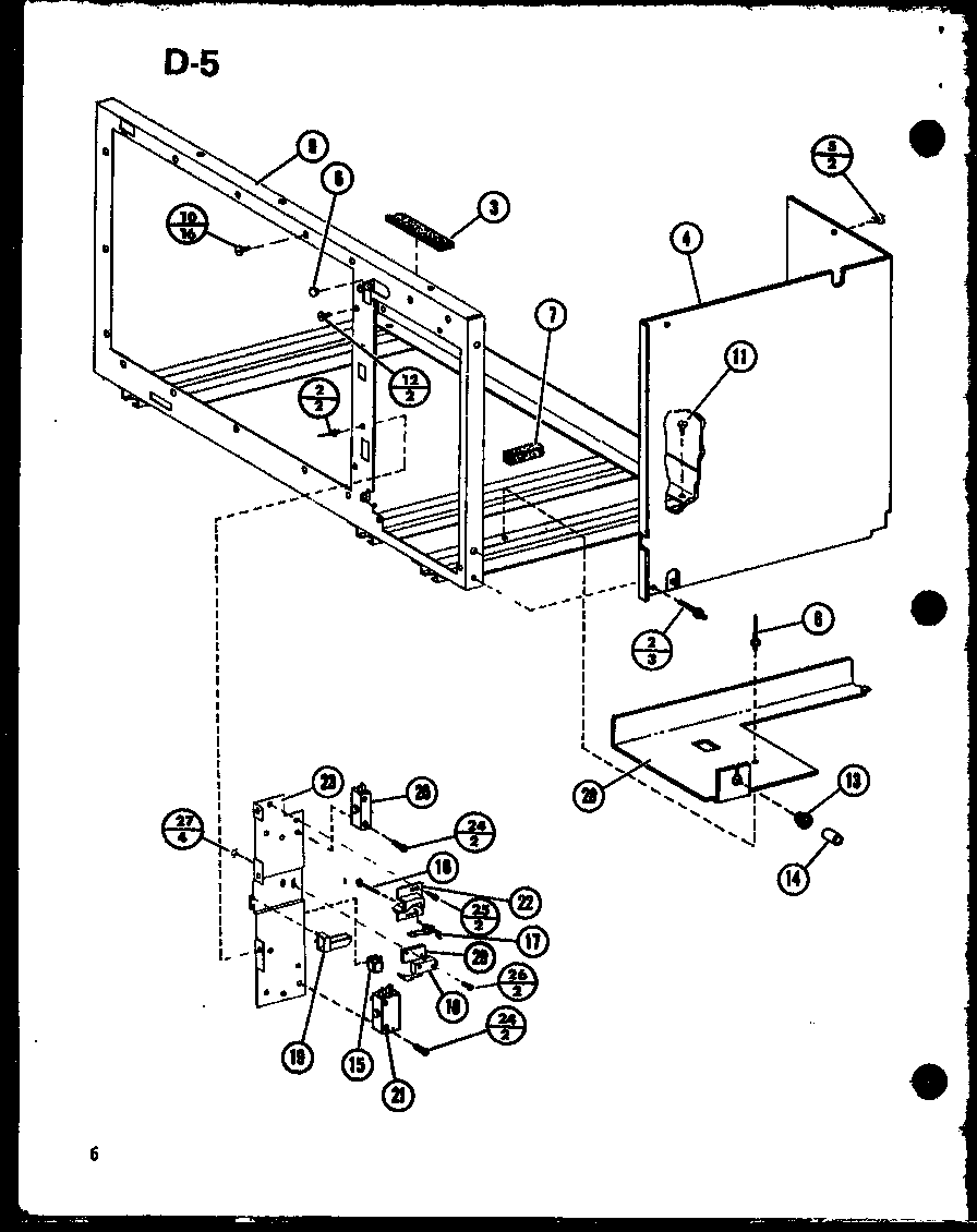 Amana MVH-9T/P75409-5M outer cabinet diagram