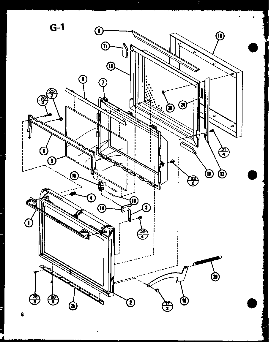 Amana RR-1110/P76052-1M door diagram