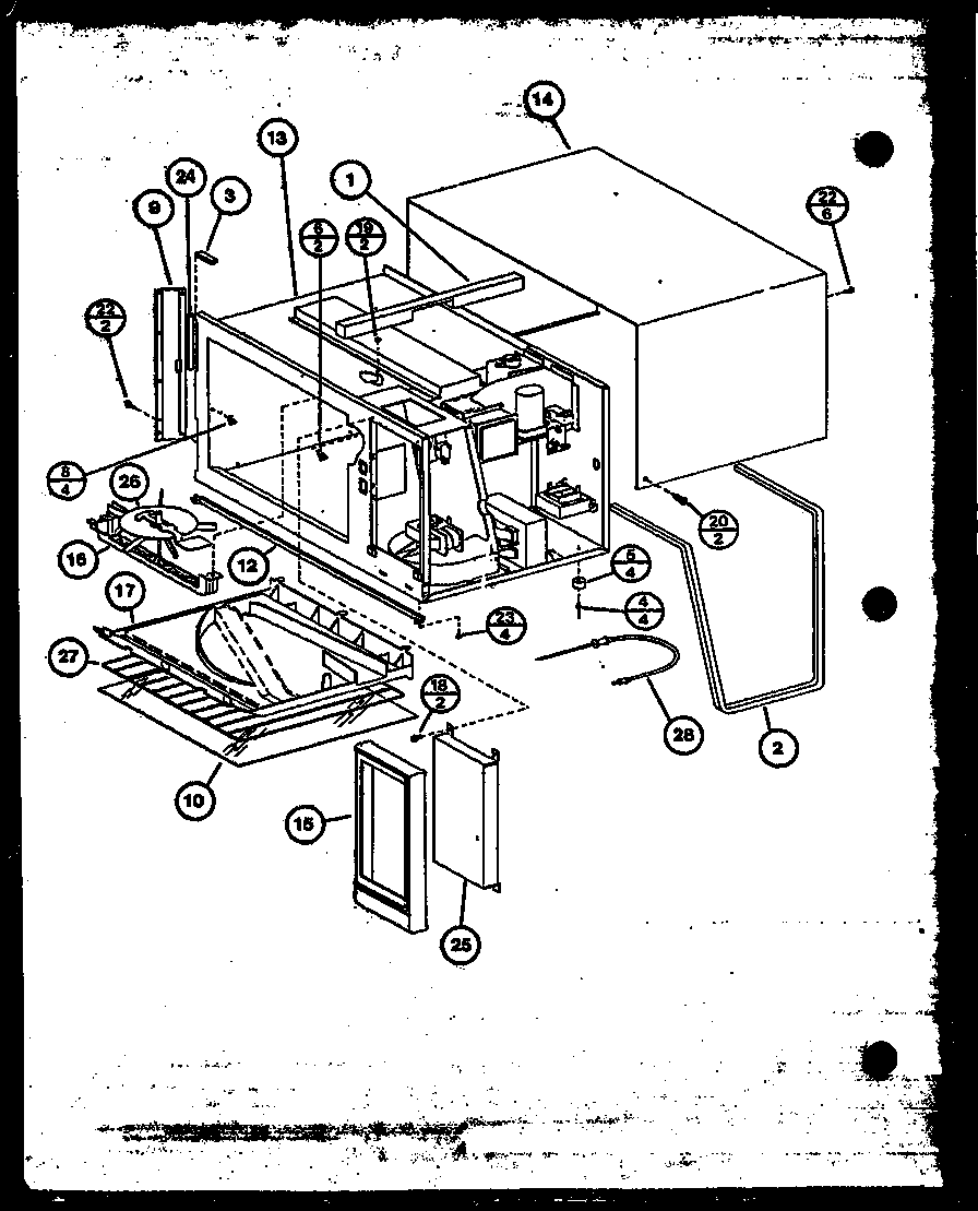 Modern Maid MPS218-10/P7766508M outer case/antenna diagram