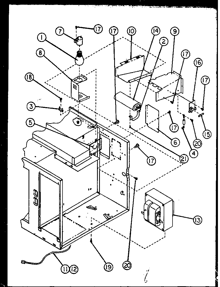 Modern Maid MPS225-10/MN01 transformer/capacitor diagram