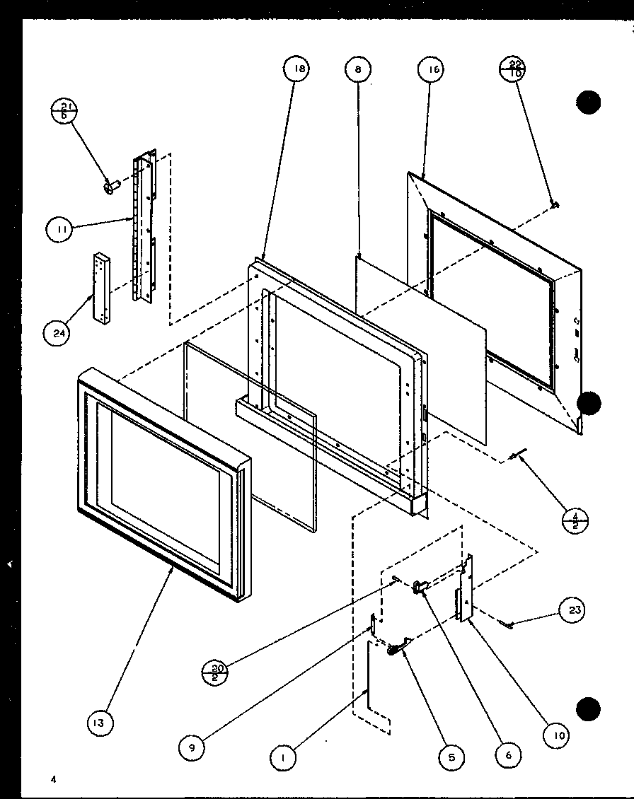 Amana RSW458P/P7769520M door diagram