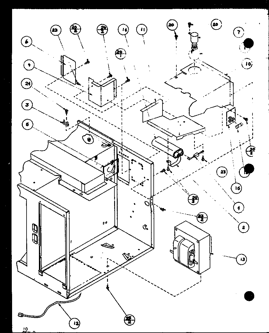 Amana RSW458P/P7769520M capacitor/transformer diagram