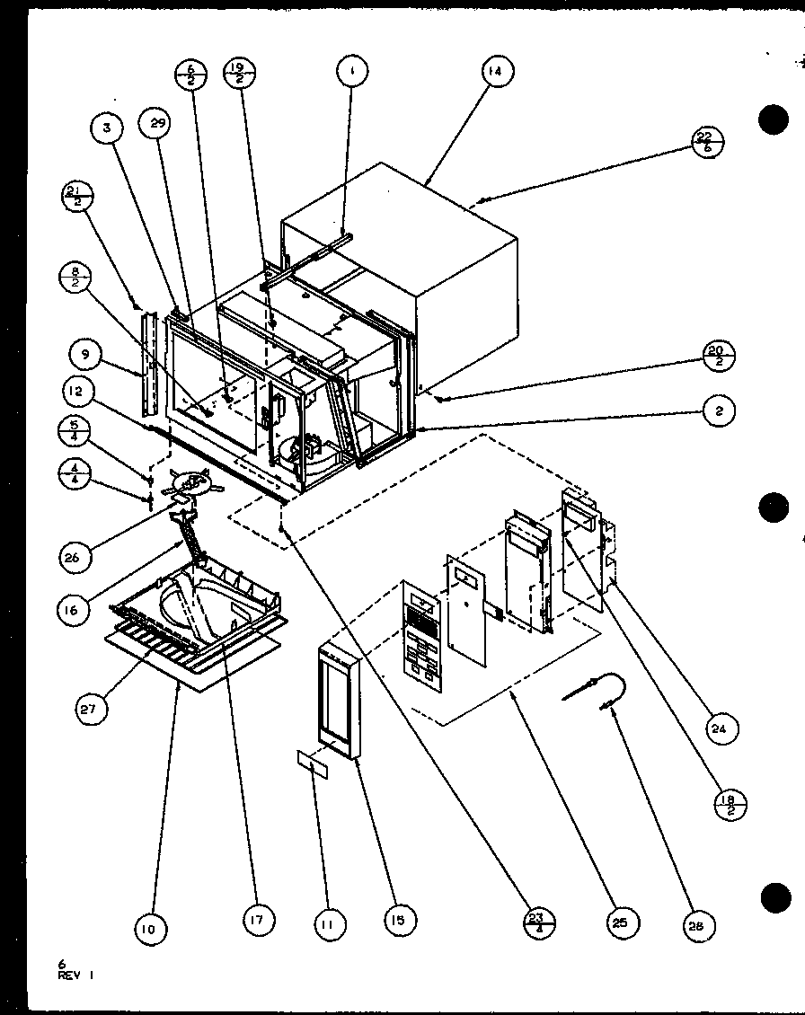 Amana CRS458P/P7769522M keyboard/antenna assembly diagram