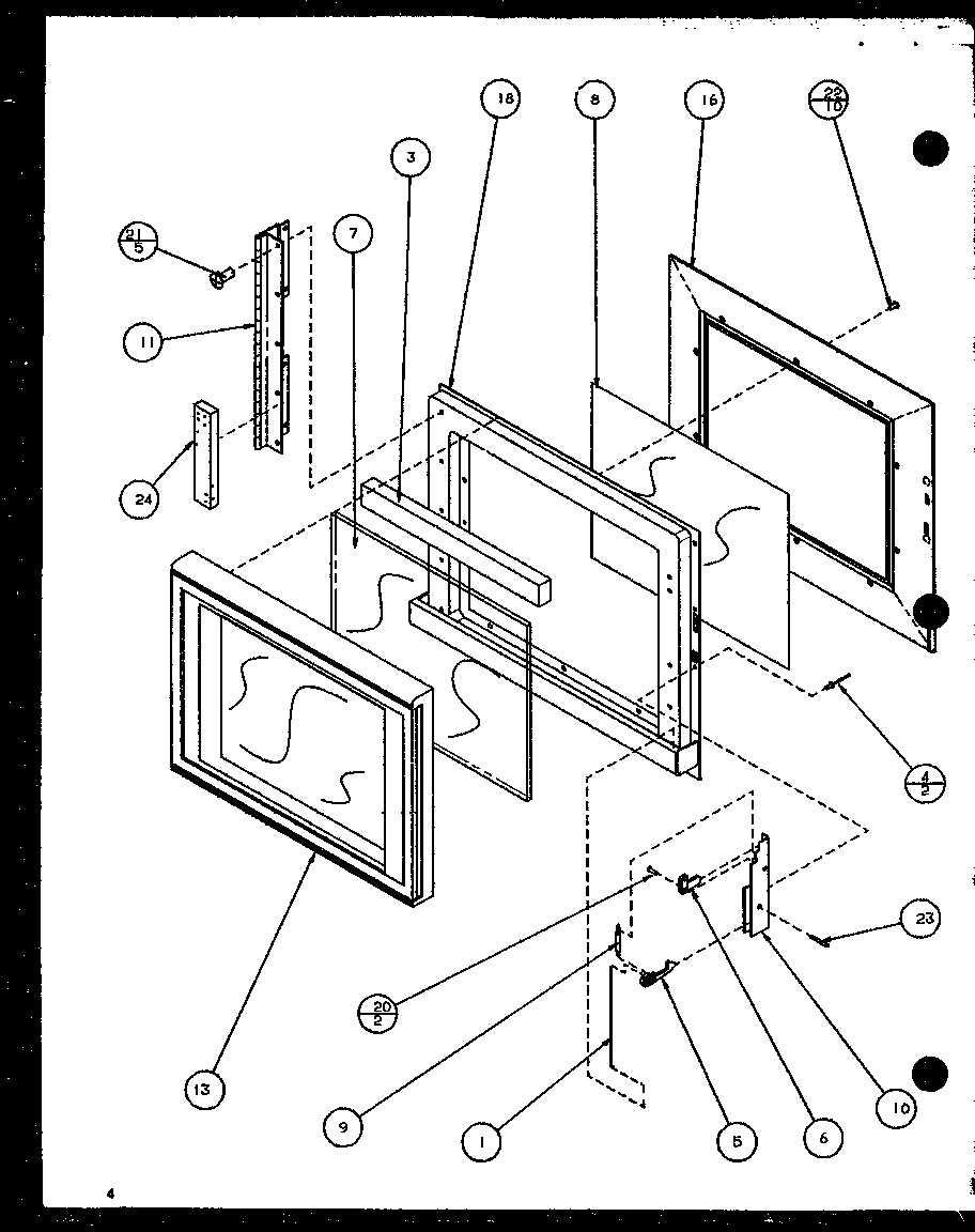 Amana WM714/P1104412M door diagram