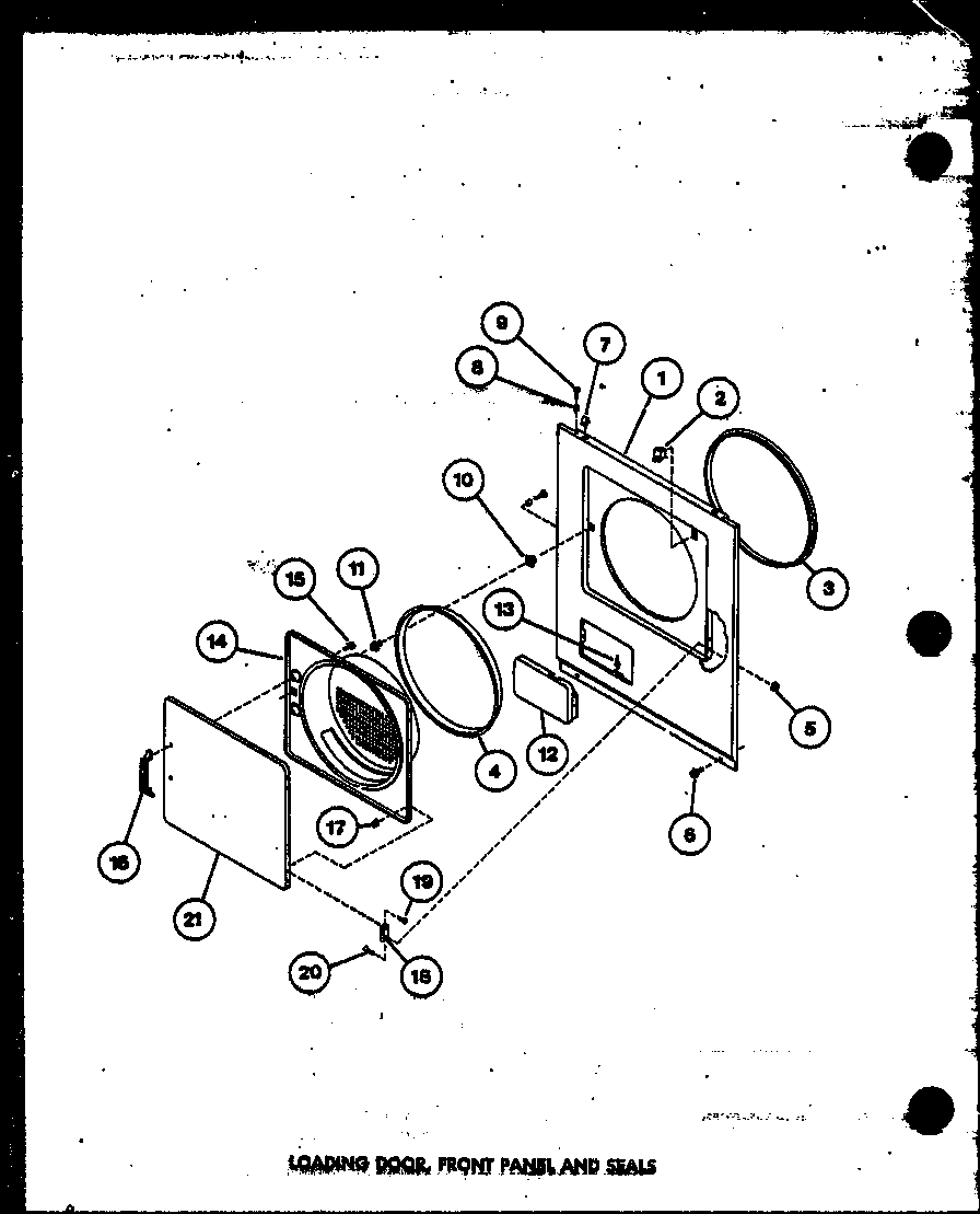 Amana TEA800/P75752-5W loading door diagram