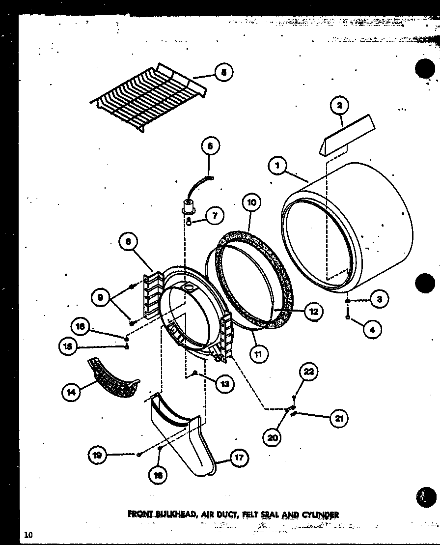 Amana TEA800/P75752-5W front bulkhead diagram