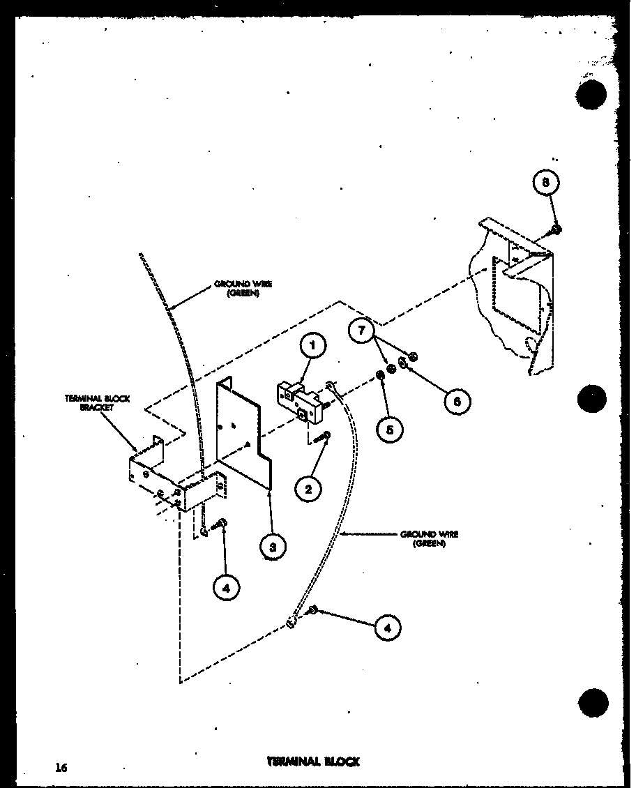 Amana TEA800/P75752-5W terminal block diagram