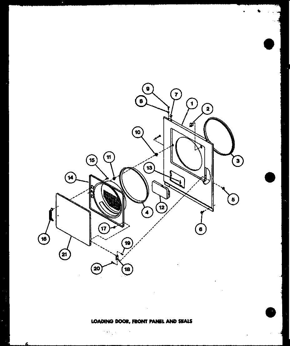 Amana LE2400/P7762202W loading door diagram