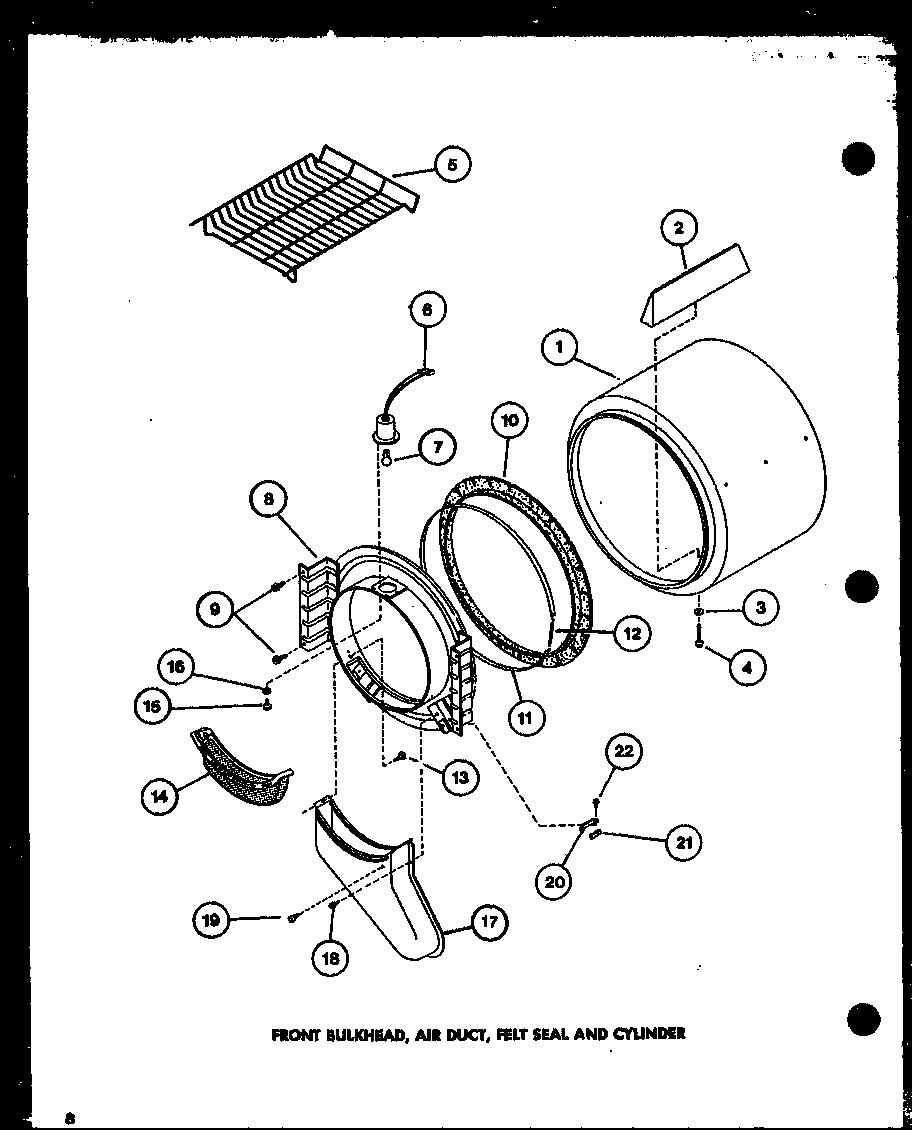 Amana LE2400/P7762202W front bulkhead diagram