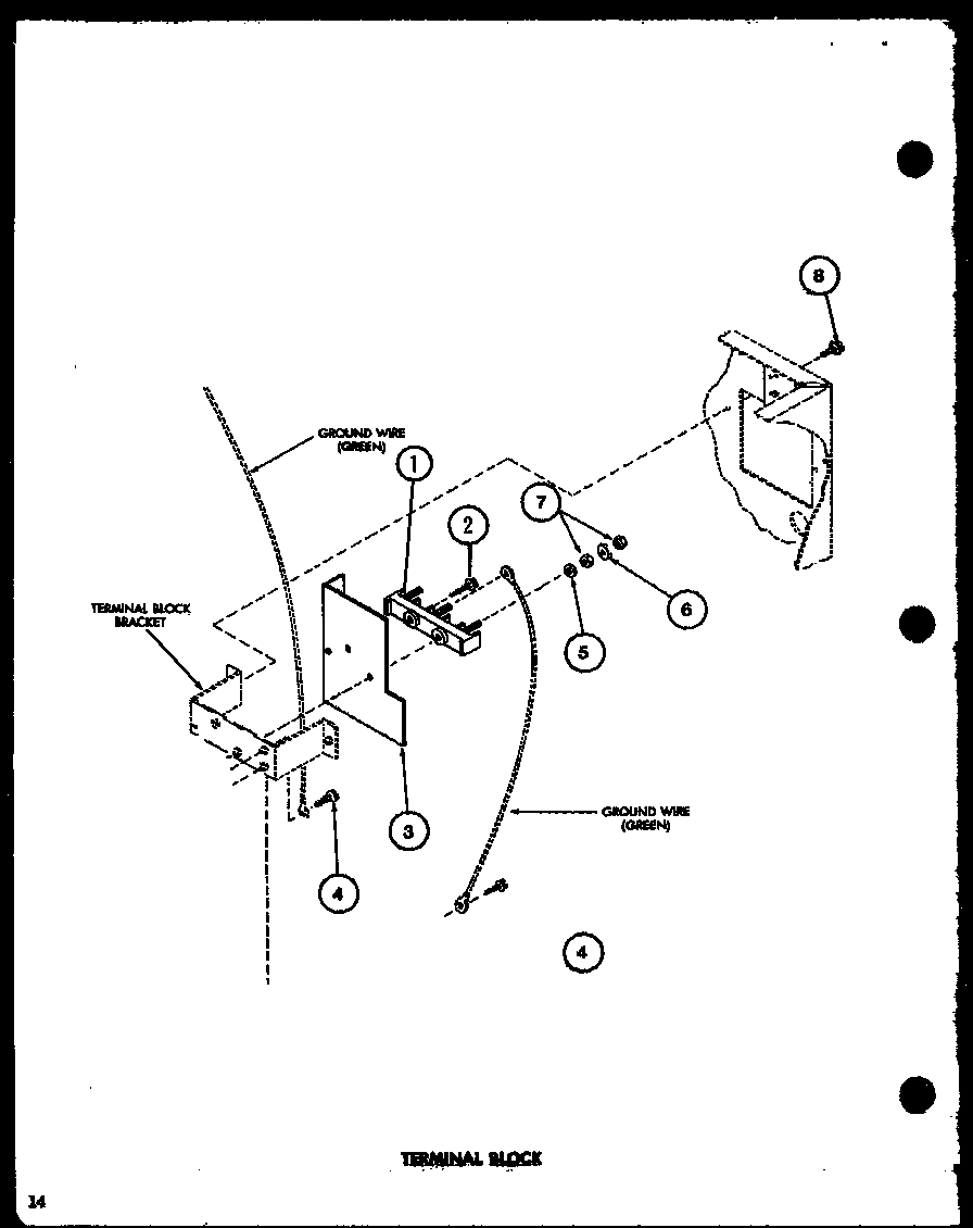 Amana LE2400/P7762202W terminal block diagram