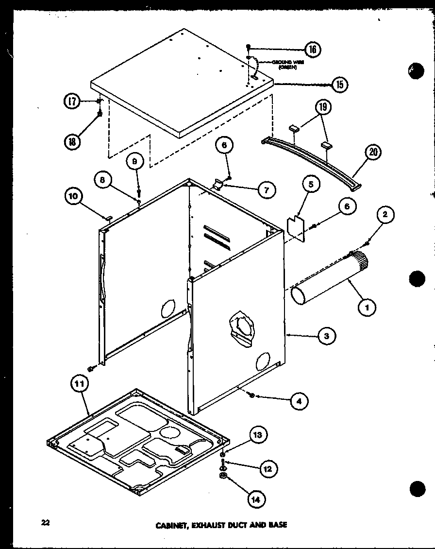 Amana LE2400/P7762202W cabinet diagram